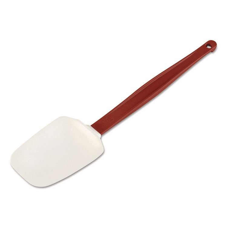 Rubbermaid Commercial High Heat Scraper Spoon, Plastic, 13.5", Red/White (RCP1967RED)