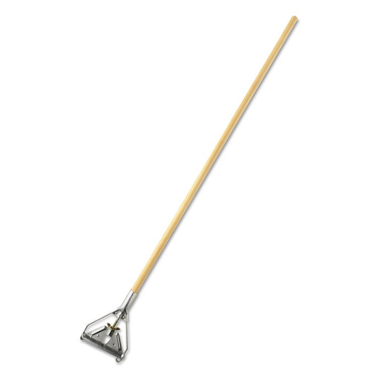 Rubbermaid Commercial Invader Side-Gate Wet-Mop Handle, 1.13" dia x 60", Wood/Steel (RCPH516)
