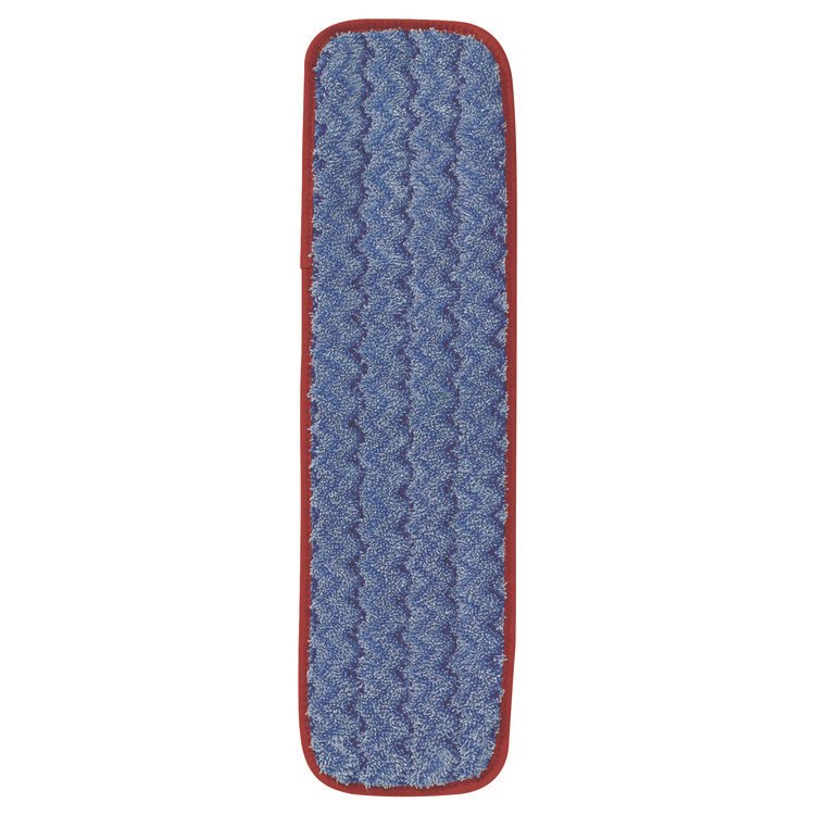 Rubbermaid Commercial Microfiber Wet Mopping Pad, 18.5" x 5.5" x 0.5", Red (RCPQ410RED)