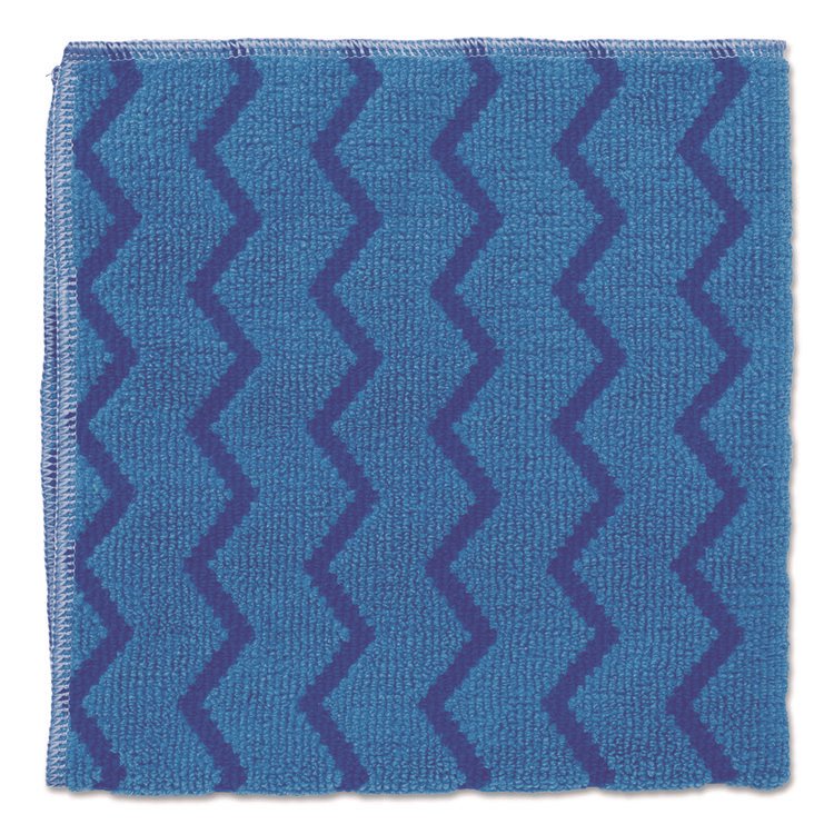 Rubbermaid Commercial HYGEN Microfiber Cleaning Cloths, 16 x 16, Blue, 12/Carton (RCPQ620BLUCT)