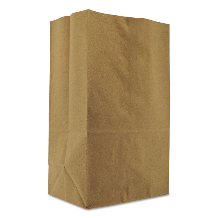 ROSS & WALLACE PAPER PRODUCTS, INC. Grocery Paper Bags, 1/8 BBL Squat Size, Heavy-Duty, 57# Basis Weight, 10.5" x 6.25" x 13.88", Kraft, 500/Bundle (BAGSK1857)