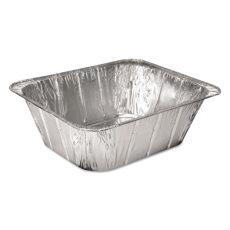 HFA Aluminum Steam Table Pans, Half-Size Extra Deep, 4.19" Deep, 10.31 x 12.69, 100/Carton (HFA201450)