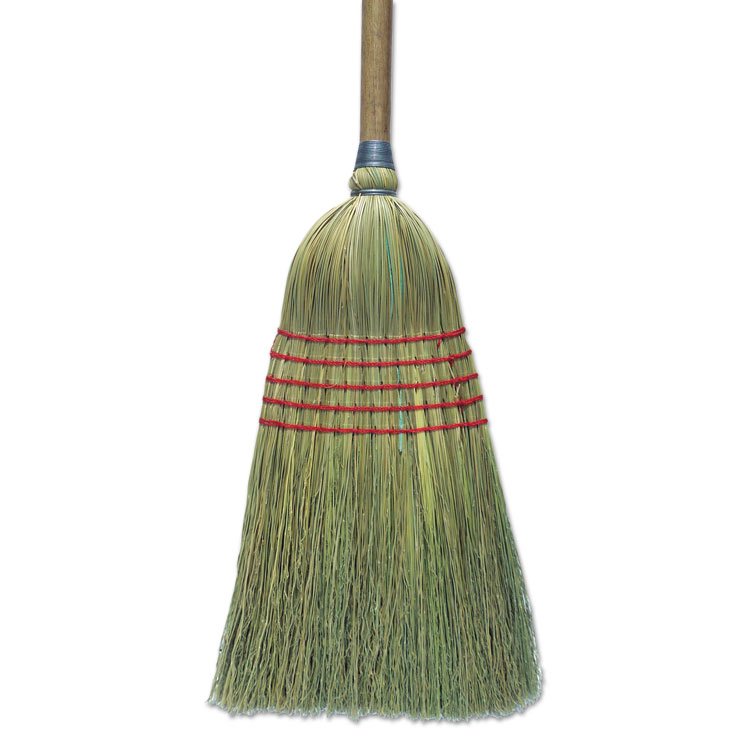Boardwalk Corn Broom, Corn Bristles, 56" Overall Length, Natural, 6/Carton (BWKBR10003)