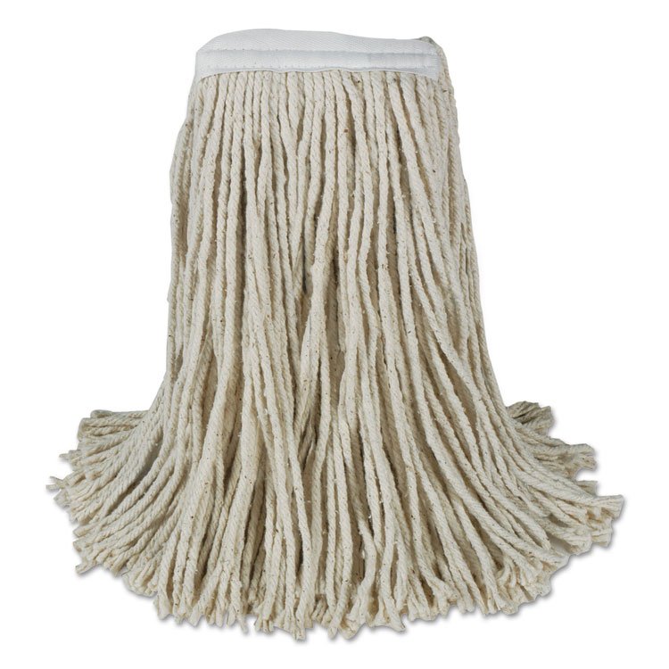 Boardwalk Banded Cotton Mop Heads, Cut-End, 20oz, White, 12/Carton (BWKCM20020)