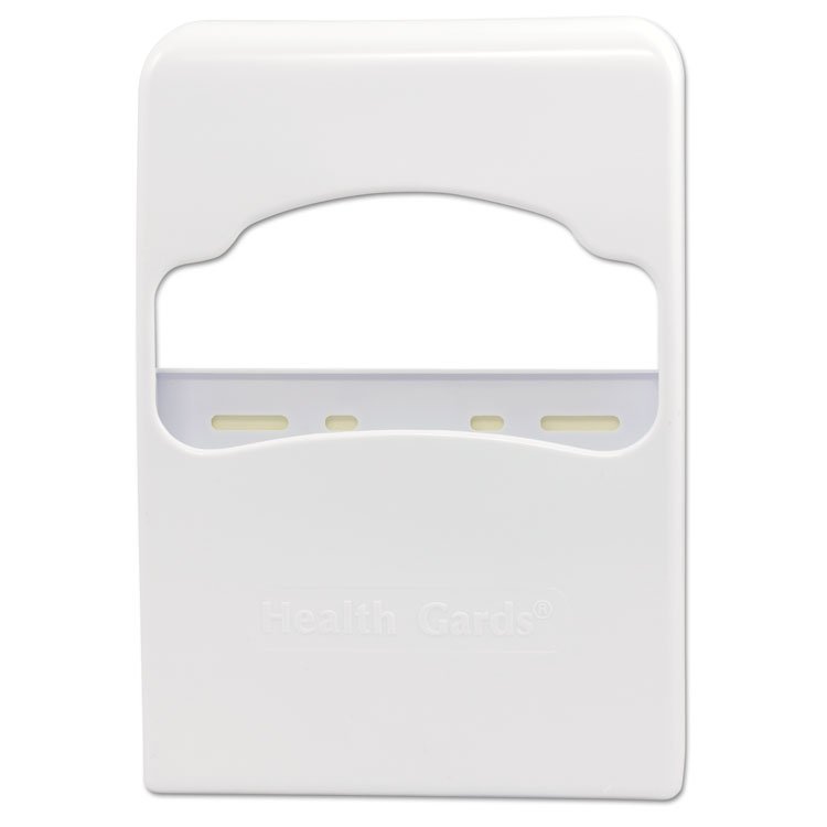 HOSPECO Health Gards Quarter-Fold Toilet Seat Cover Dispenser, 8.75 x 2 x 12, White (HOSHG2)
