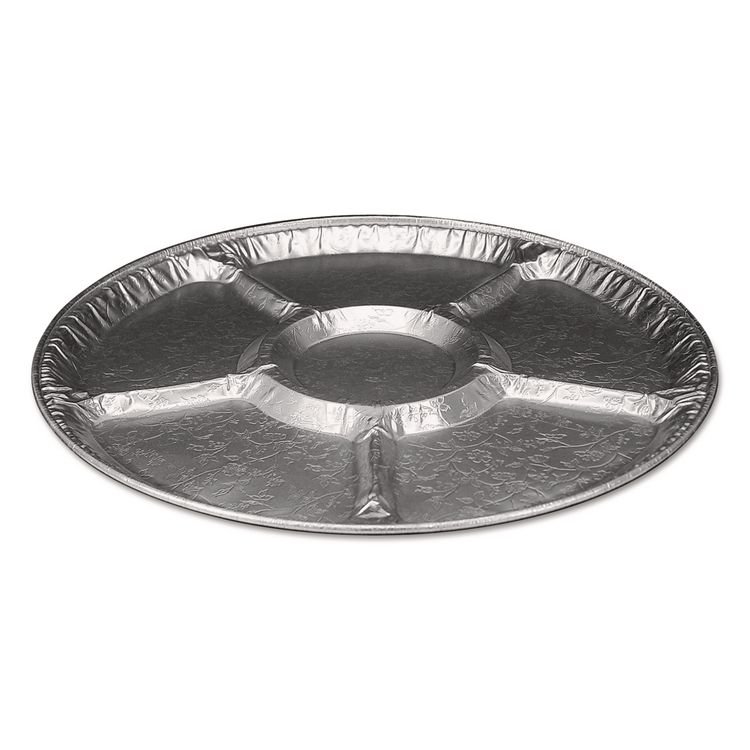 HFA Aluminum Lazy Susan, 6 Compartments, 18" Diameter x 0.94" h, 25/Carton (HFA4018100)