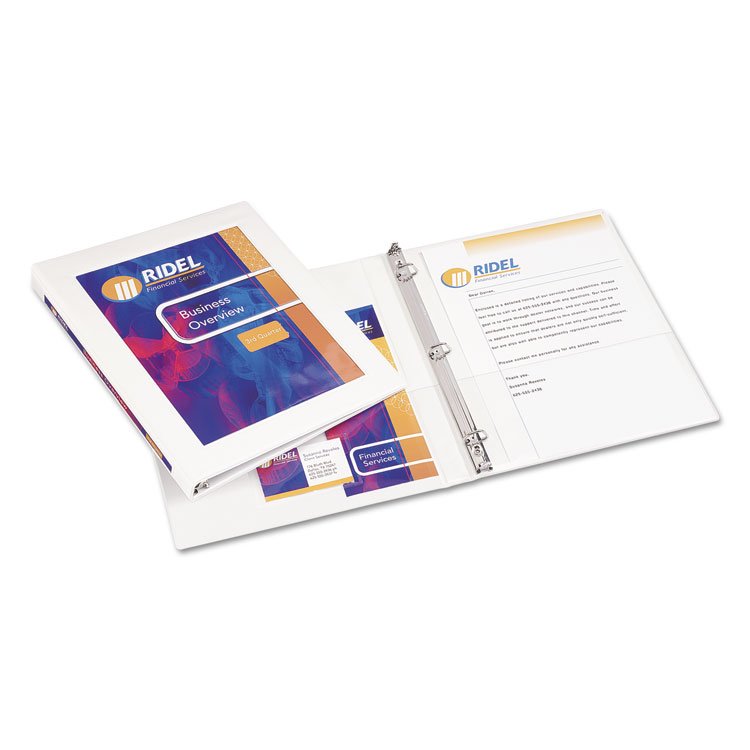 Avery Framed View Heavy-Duty Binders, 3 Rings, 0.5" Capacity, 11 x 8.5, White (AVE68052)