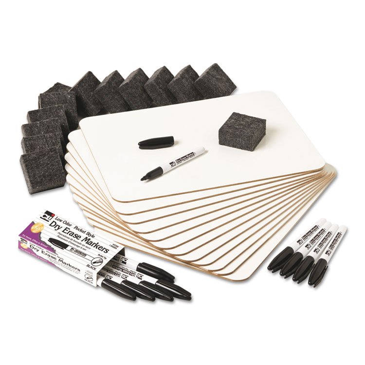 Charles Leonard Lapboard Class Pack for 12 Students, 12" x 9", White Surface (LEO35036)
