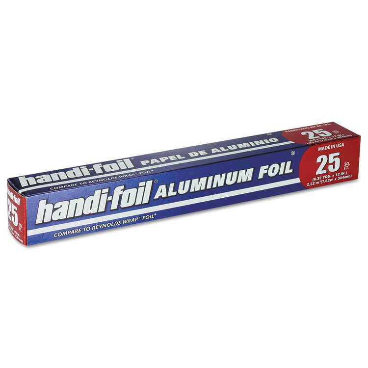 HFA Aluminum Foil Roll, 12" x 25 ft, 24/Carton (HFA1225CT)