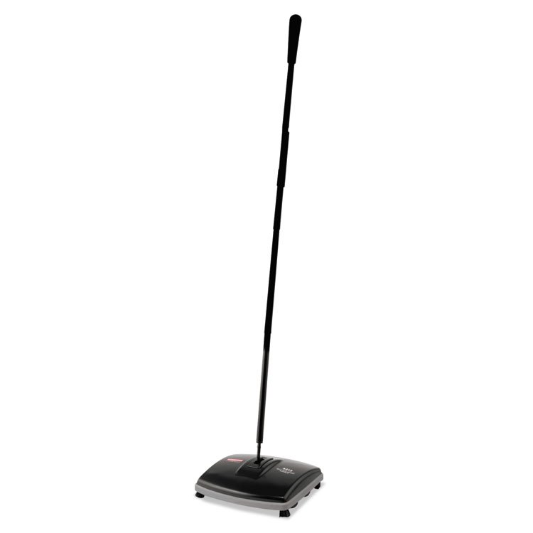 Rubbermaid Commercial Floor and Carpet Sweeper, 44" Handle, Black/Gray (RCP421288BLA)