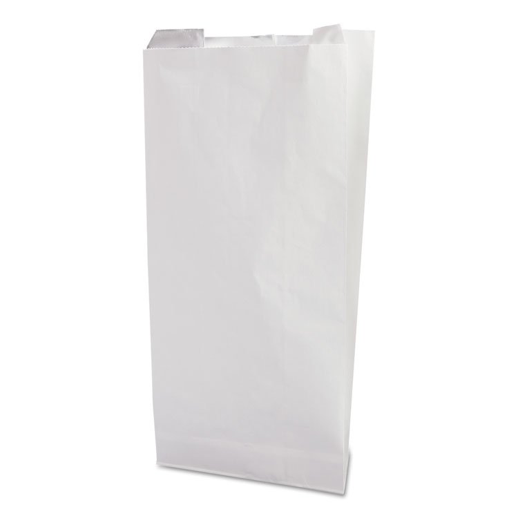 Bagcraft Grease-Resistant Single-Serve Bags, 6" x 0.75" x 6.5", White, 2,000/Carton (BGC300405)