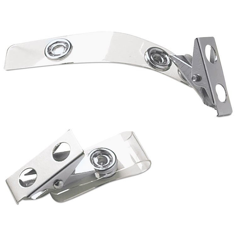 SICURIX SICURIX ID Strap Clips, 0.38" x 2.75", Clear, 25/Pack (BAU68010)