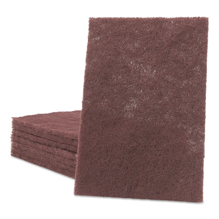 Scotch-Brite PROFESSIONAL General Purpose Hand Pad, 6 x 9, Maroon, 20/Box, 3 Boxes/Carton (MMM04029)