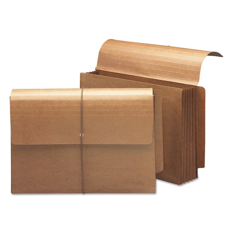 Smead Redrope End Tab Wallets, 5.25" Expansion, 1 Section, Elastic Cord Closure, Straight Tabs, Legal Size, Redrope, 10/Box (SMD71148)