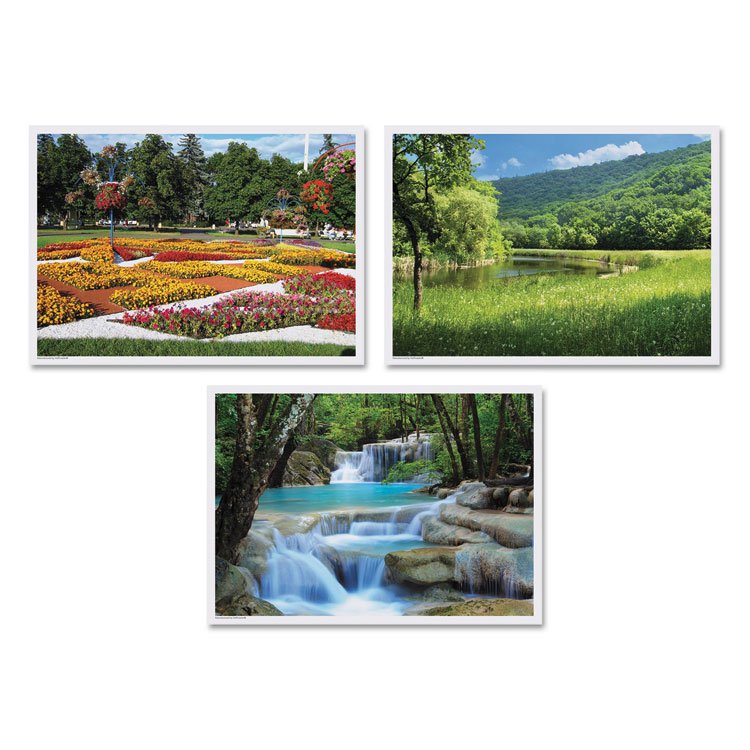 Hoffmaster Summer Multi-Pack Placemats, 10 x 14, Three Different Scenes, 1,000/Carton (HFM702077)