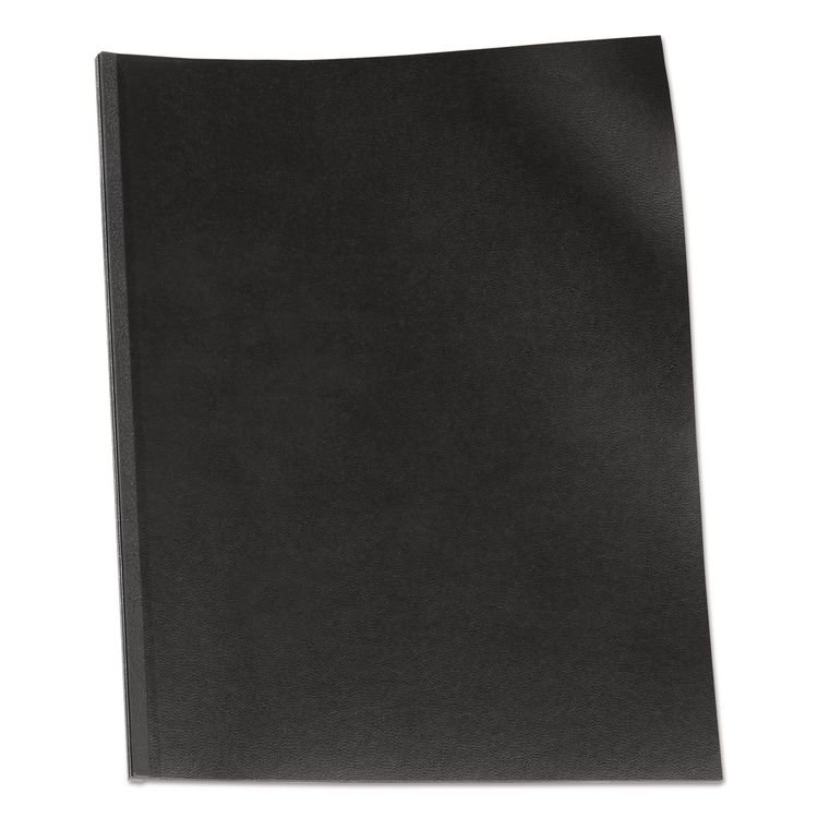 GBC VeloBind Pre-Punched Presentation Covers with Leatherlike Texture, Paper, Square Corners, 11 x 8.5, Black, 50/Pack (GBC9742230)