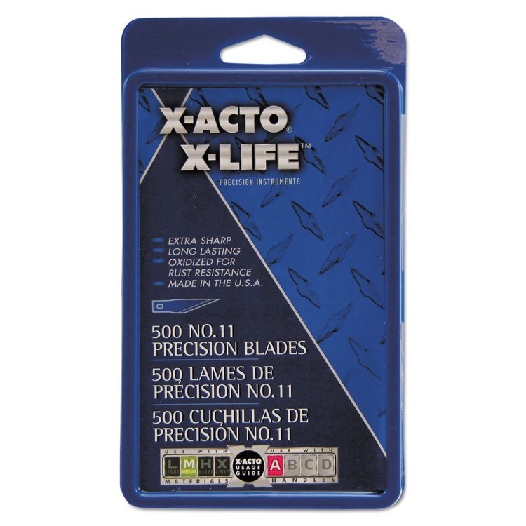 X-ACTO No. 11 Bulk Pack Blades for X-Acto Knives, 500/Box (EPIX511)