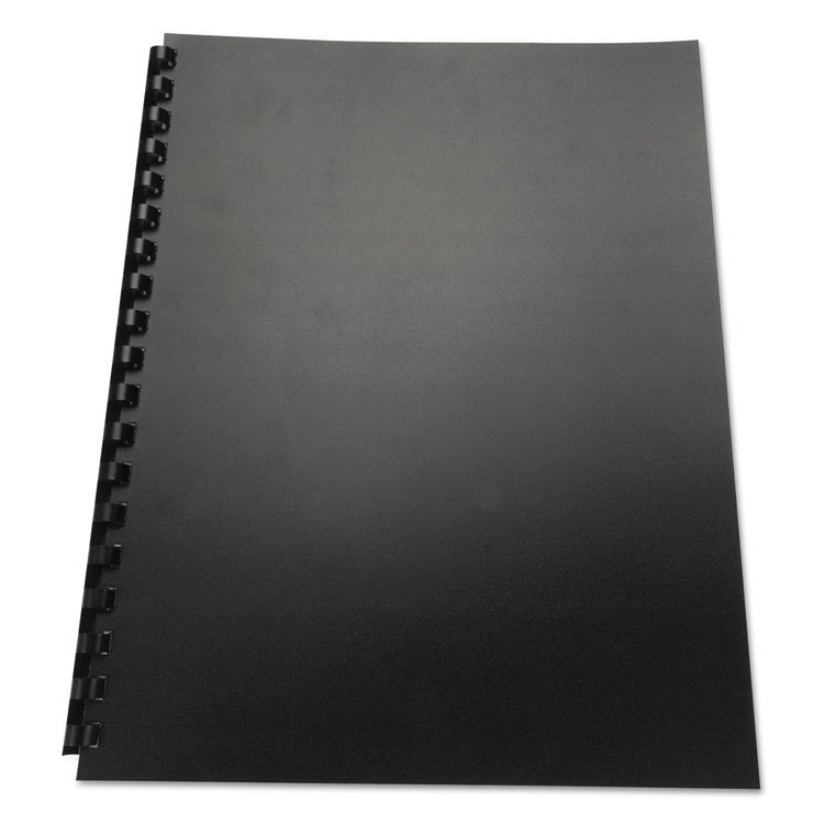 GBC 100% Recycled Poly Binding Cover, Plastic, Square Corners, 11 x 8.5, Black, 25/Pack (GBC25818)