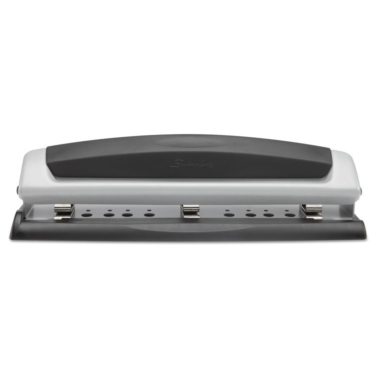 Swingline 10-Sheet Precision Pro Desktop Two- to Three-Hole Punch, 9/32" Holes (SWI74037)