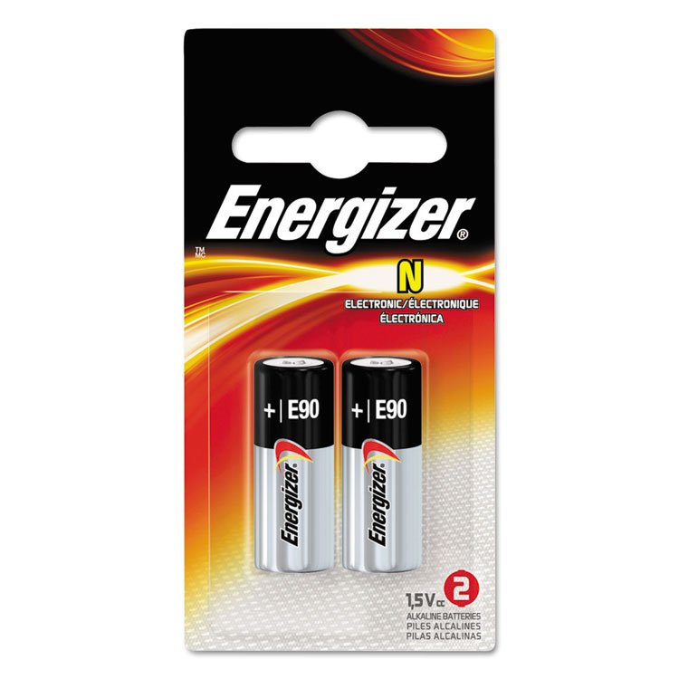 Energizer E90BP-2 Alkaline Batteries, 1.5 V, 2/Pack (EVEE90BP2)