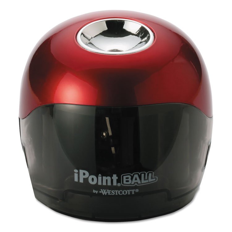Westcott iPoint Ball Battery Sharpener, Battery-Powered, 3 x 3.25, Red/Black (ACM15570)