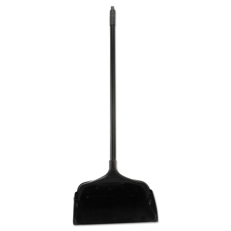 Rubbermaid Commercial Lobby Pro Upright Dustpan with Wheels, 12.5w x 37h, Polypropylene with Vinyl Coat, Black (RCP253100BK)