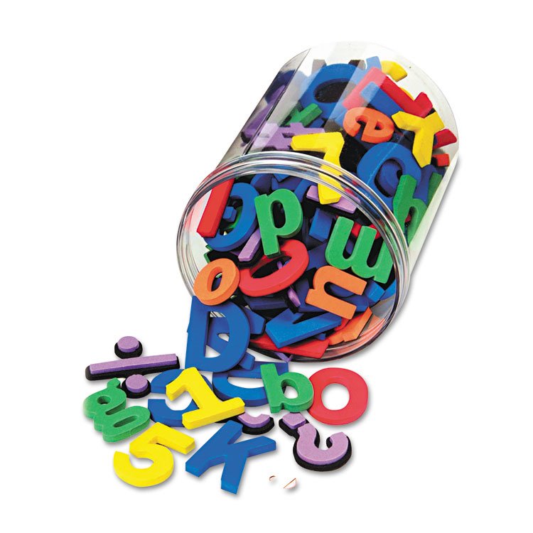 WonderFoam Magnetic Alphabet Letters, Foam, 1.5"; 1", Assorted Colors, 105/Pack (CKC4357)