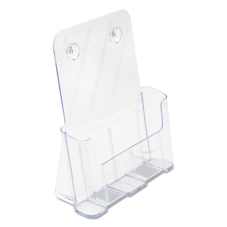 deflecto DocuHolder for Countertop/Wall-Mount, Magazine, 9.25w x 3.75d x 10.75h, Clear (DEF77001)