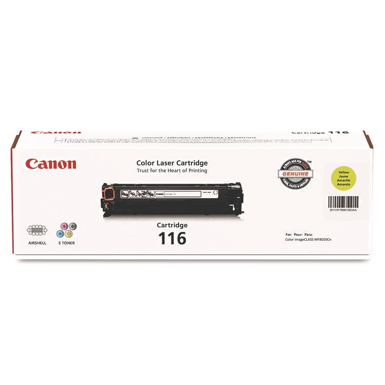 Canon 1977B001 (116) Toner, 1,500 Page-Yield, Yellow (CNM1977B001)