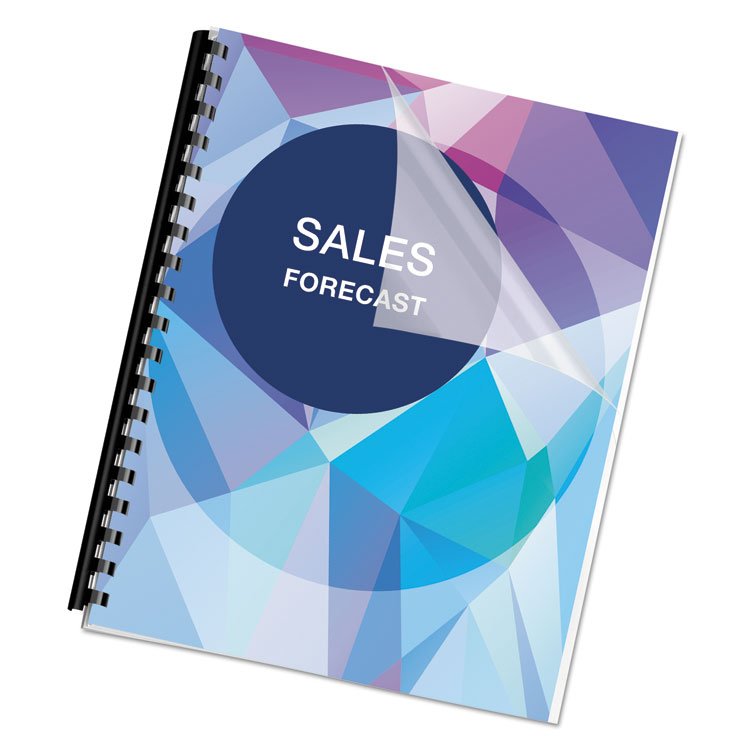 Fellowes PET Ultra Clear Binding Covers, 7 mil Plastic, Square Corners, 11 x 8.5, Gloss Clear, 100/Pack (FEL5242401)