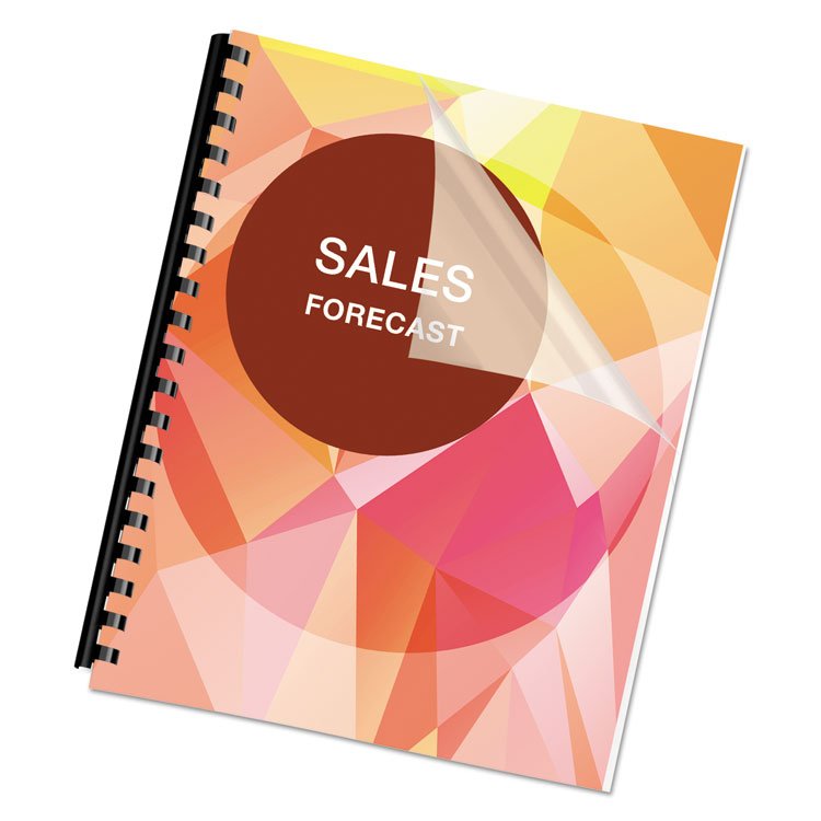 Fellowes PET Ultra Clear Binding Covers, 5 mil Plastic, Square Corners, 11 x 8.5, Gloss Clear, 100/Pack (FEL5242501)