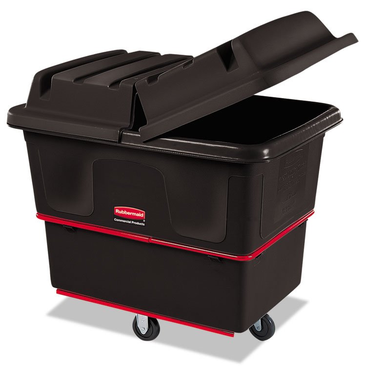Rubbermaid Commercial Heavy-Duty Utility Truck, 119.7 gal, 1,000 lb Capacity, Metal/Plastic, Black (RCP4716BLA)
