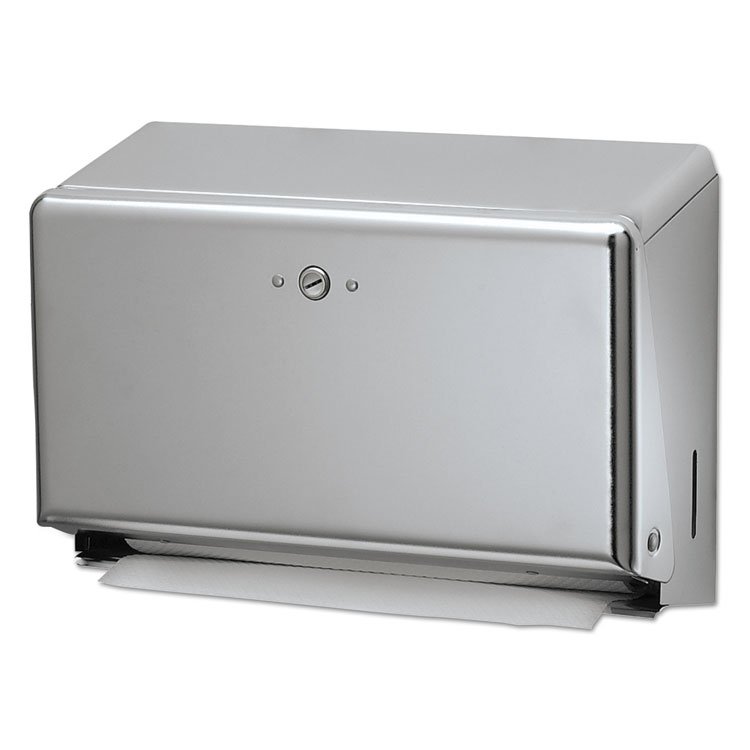 San Jamar Mini C-Fold/Multifold Towel Dispenser, 11.13 x 3.88 x 7.88, Chrome (SJMT1950XC)