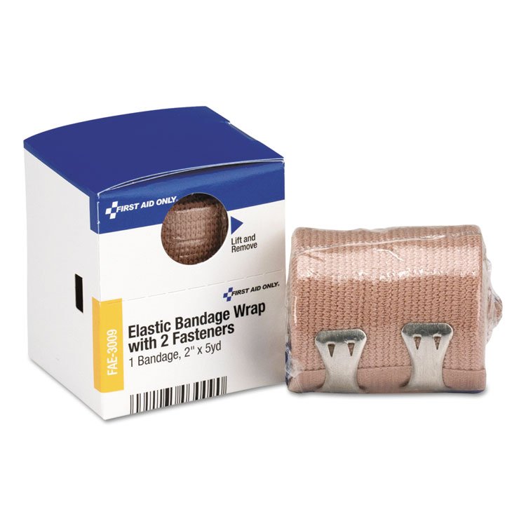 First Aid Only SmartCompliance Elastic Bandage Wrap, 2" x 5 yds, Latex-Free (FAOFAE3009)