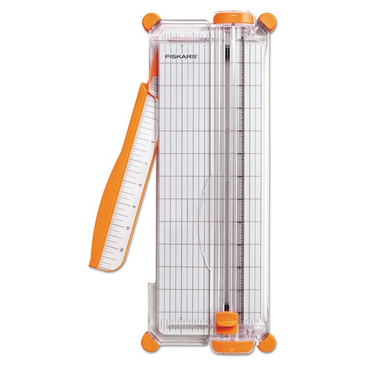Fiskars Personal Paper Trimmer, 7 Sheets, 12" Cut Length, Plastic Base, 5.5 x 14 (FSK1544501012)