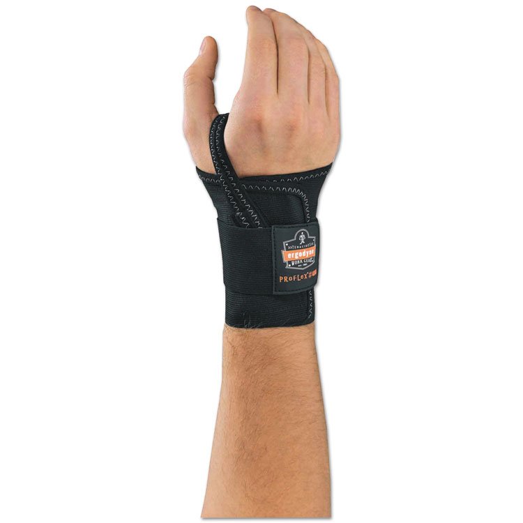 ergodyne ProFlex 4000 Single Strap Wrist Support, Medium, Fits Left-Hand, Black (EGO70014)