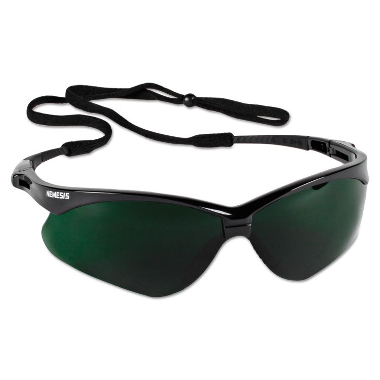 KleenGuard V30 Nemesis Safety Eyewear, Black Frame/IRUV 5 Lens, Nylon/Polycarb (ANS25671)