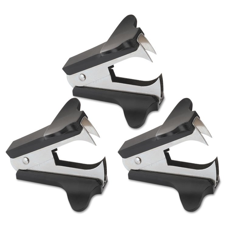 Universal Jaw Style Staple Remover, Black, 3/Pack (UNV00700VP)