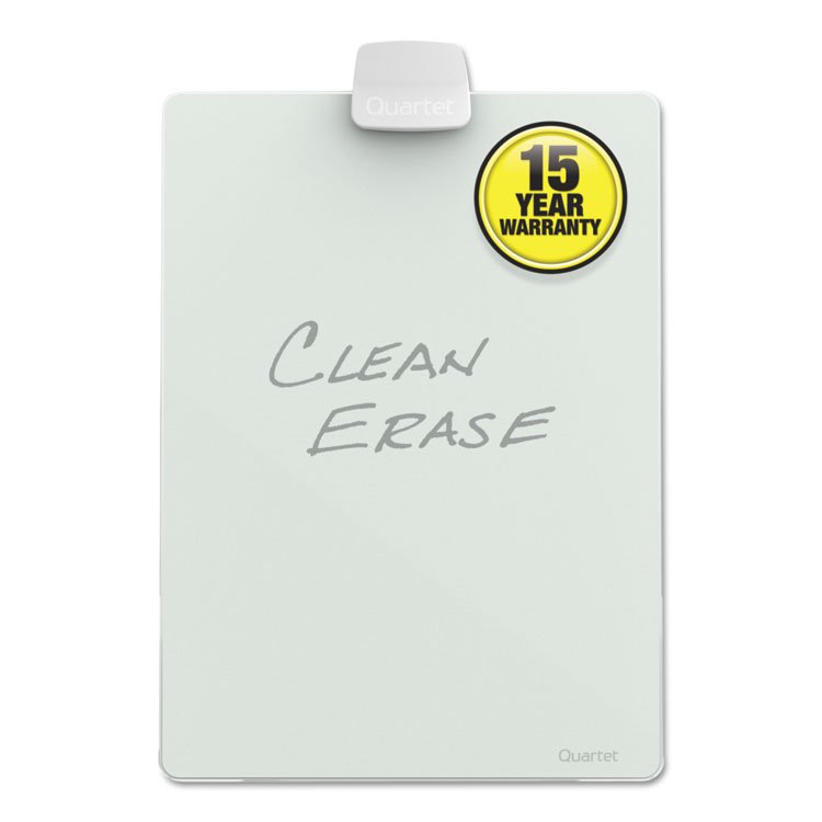 Quartet Glass Dry Erase Desktop Copy Holder, 20 Sheet Capacity, Glass/Plastic, White (QRTGDE119)