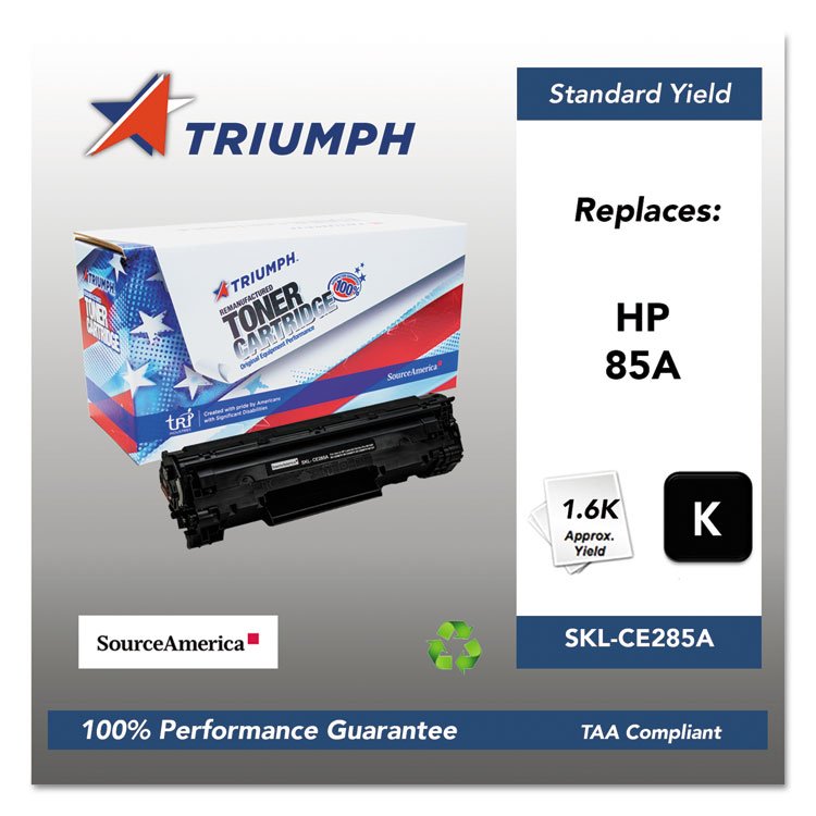 Triumph 751000NSH1100 Remanufactured CE285A (85A) Toner, 1,600 Page-Yield, Black (SKLCE285A)