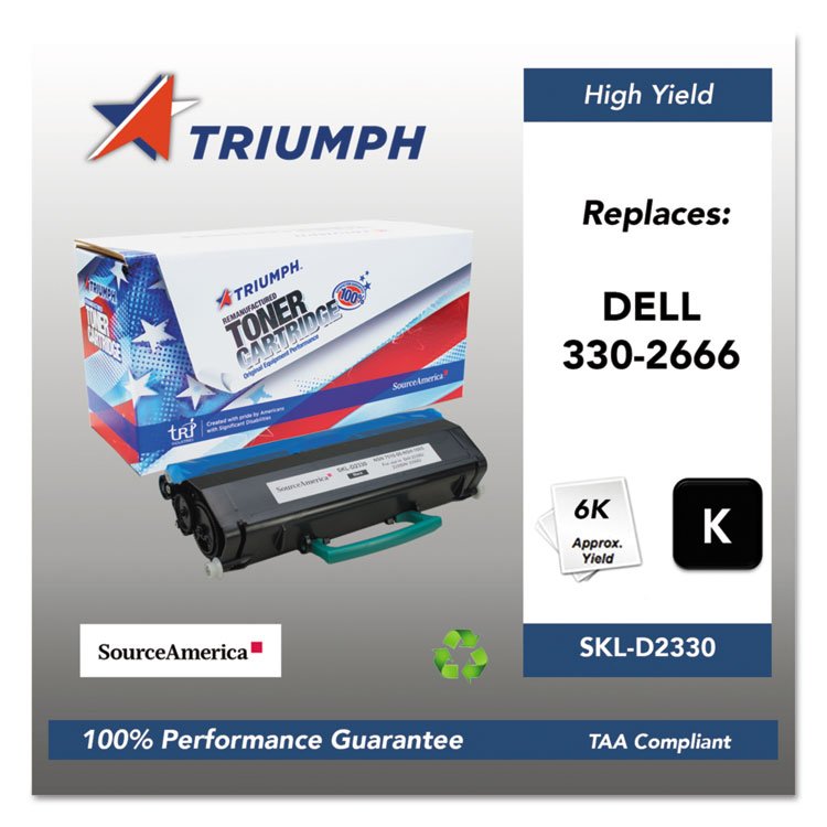 Triumph 751000NSH1085 Remanufactured 330-2666 High-Yield Toner, 6,000 Page-Yield, Black (SKLD2330)