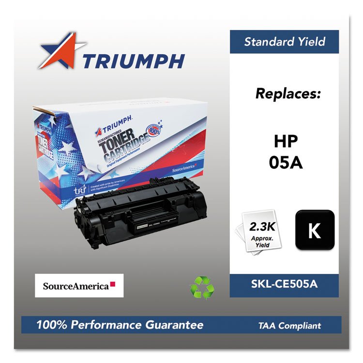 Triumph 751000NSH0966 Remanufactured CE505A (05A) Toner, 2,300 Page-Yield, Black (SKLCE505A)