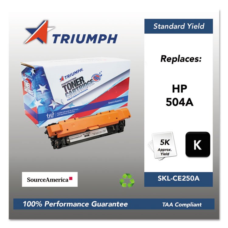 Triumph 751000NSH0979 Remanufactured CE250A (504A) Toner, 5,000 Page-Yield, Black (SKLCE250A)
