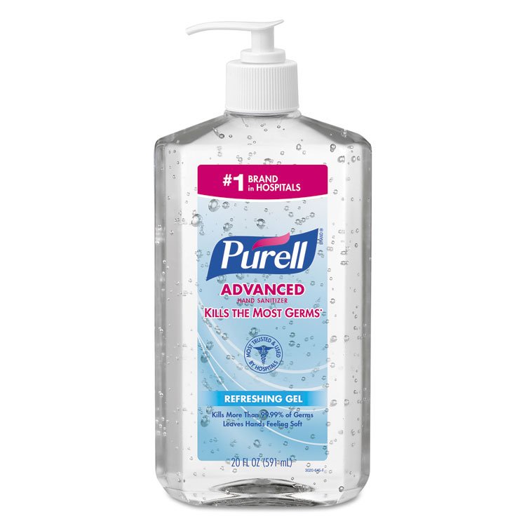 PURELL Advanced Hand Sanitizer Refreshing Gel, 20 oz Pump Bottle, Clean Scent (GOJ302312EA)