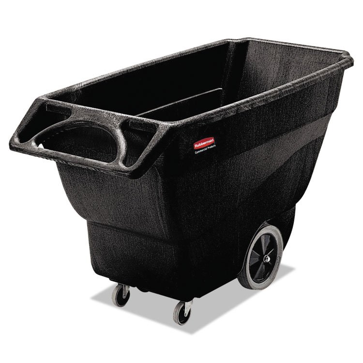 Rubbermaid Commercial 0.75 cu yd Structural Foam Tilt Truck, 600 lb Capacity, Black (RCP1011BLA)