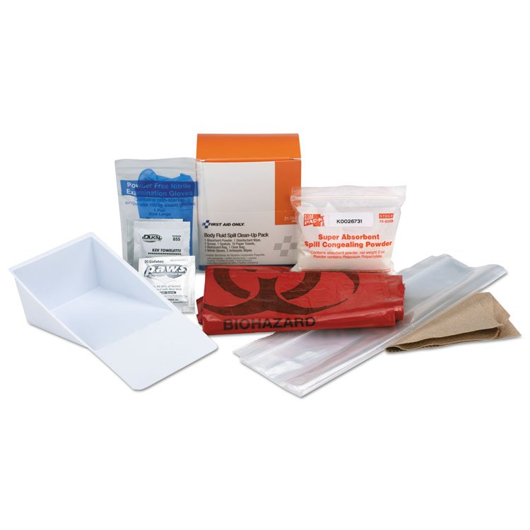 First Aid Only BBP Spill Cleanup Kit, 3.63 x 2.25 x 4.31 (FAO21760)