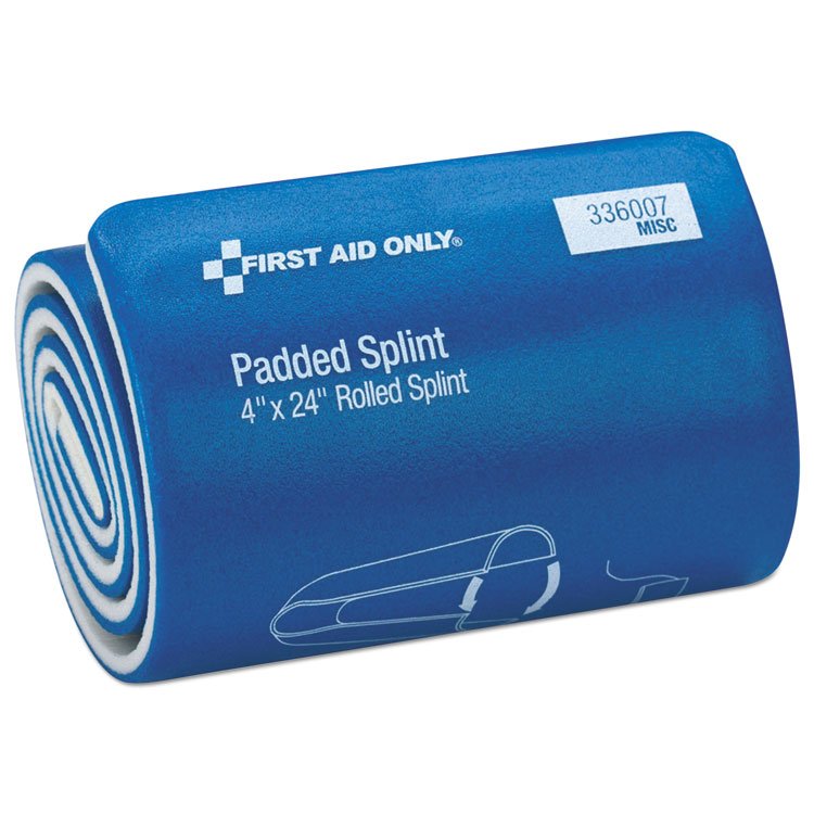 First Aid Only Padded Splint, 4 x 24, Blue/White (FAO336007)
