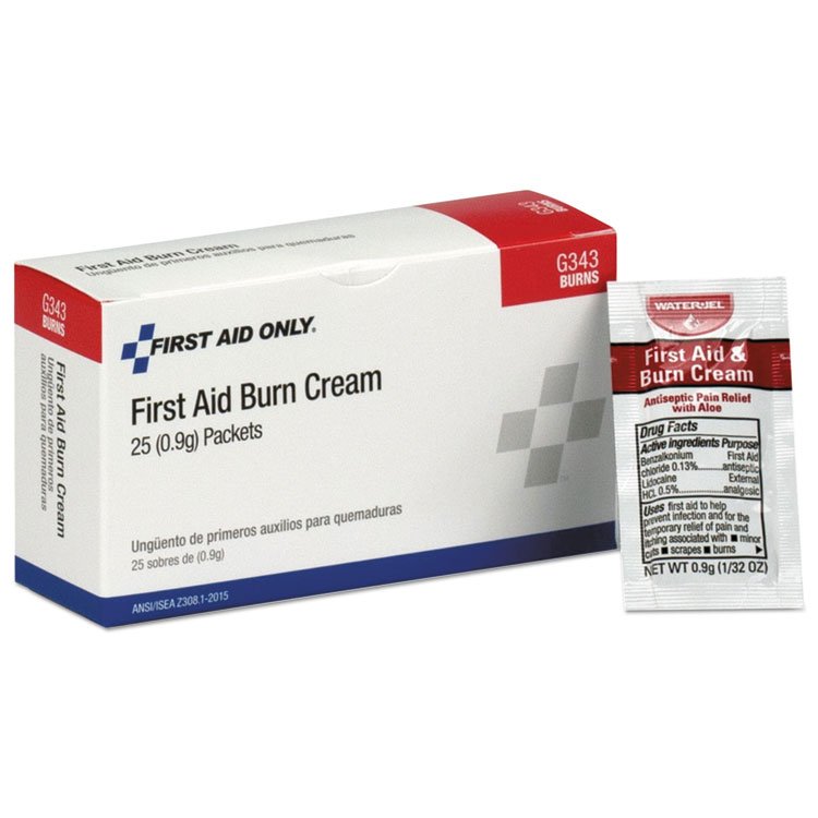 First Aid Only 24 Unit ANSI Class A+ Refill, Burn Cream, 25/Box (FAOG343)