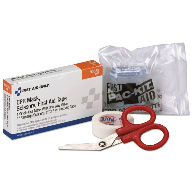 First Aid Only 24 Unit ANSI Class A+ Refill, CPR Breather, Scissors, Tape (FAO90638)