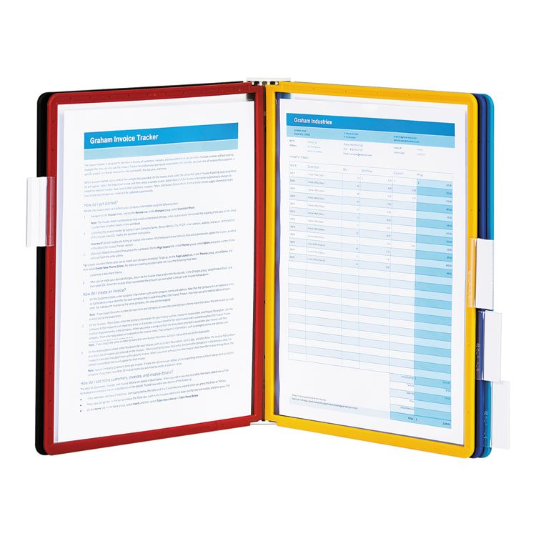 Durable VARIO Wall Reference System, 5 Panels, Letter, Asst. Borders and Panels (DBL555200)